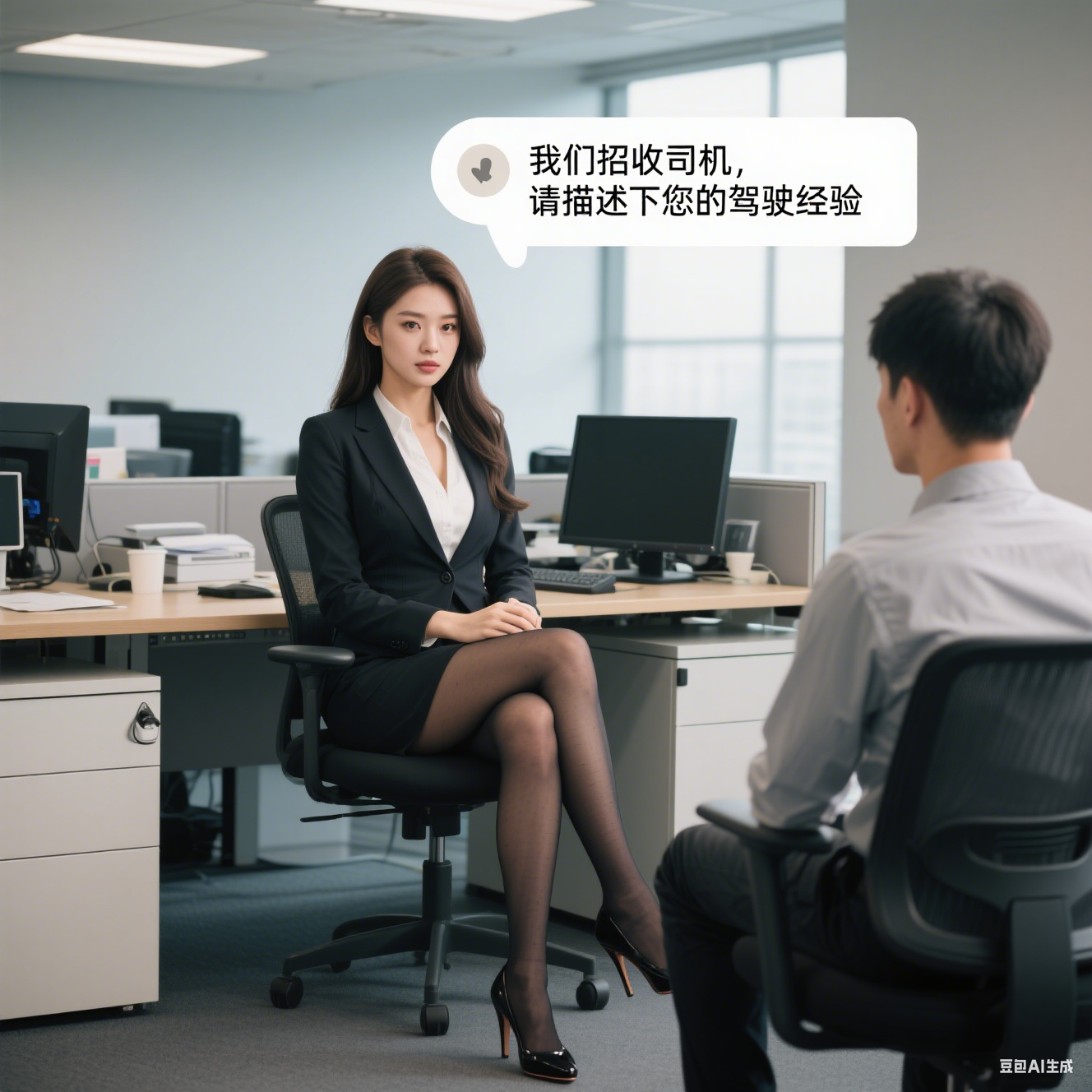 豆包生成的真人漫画- 丝袜高跟1